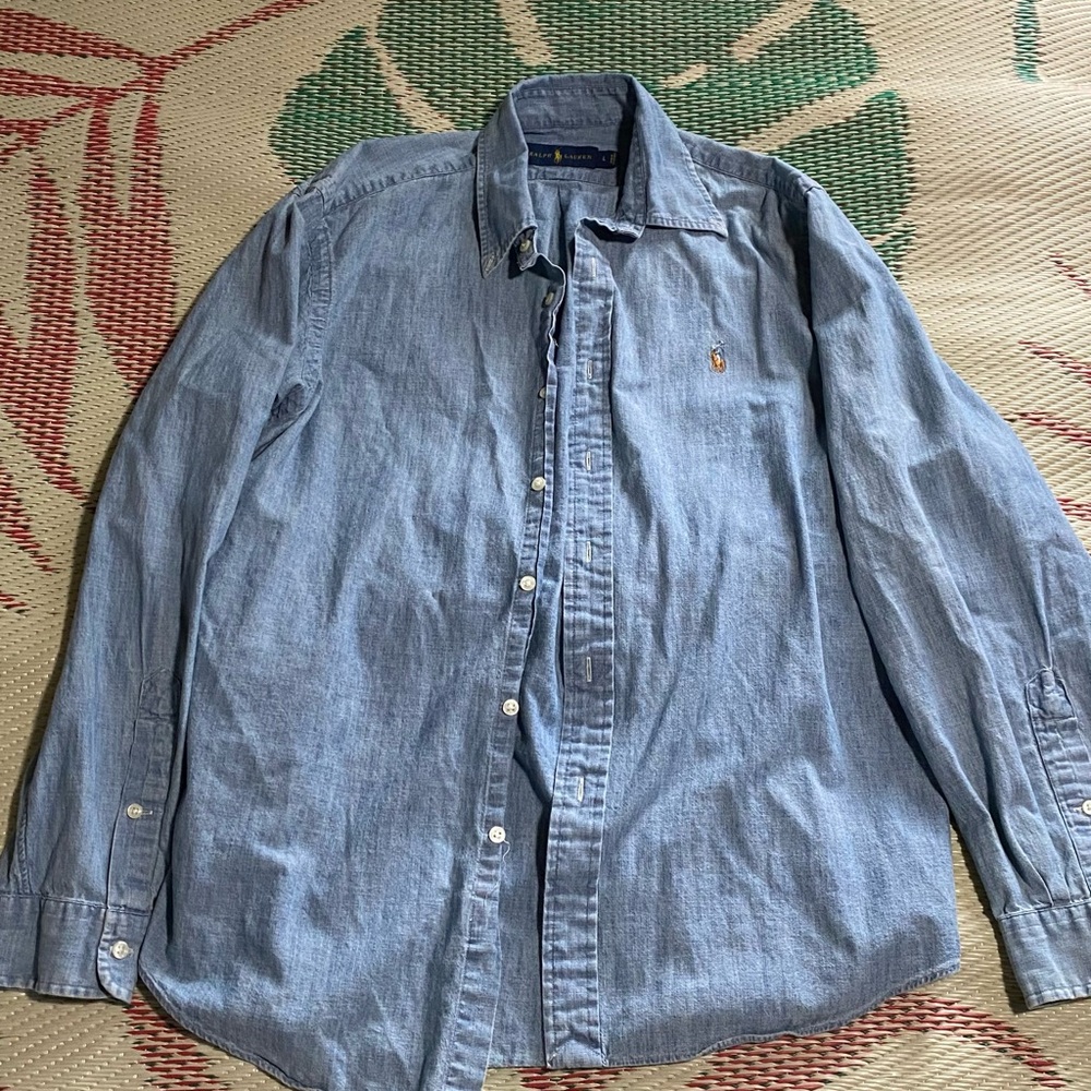 Polo denim button up